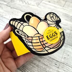 THE MAGNETIC EGGS Cookbook Die Cutout Small Quaint‎ 80s Cookbook MISSING MAGNET